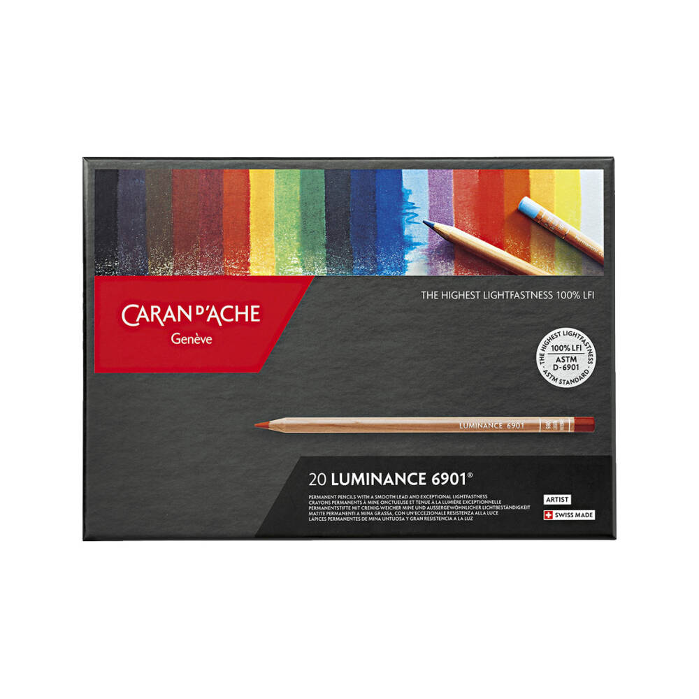 Caran d'Ache Luminance 6901 Dry Paint Pencil Set 20 Colours