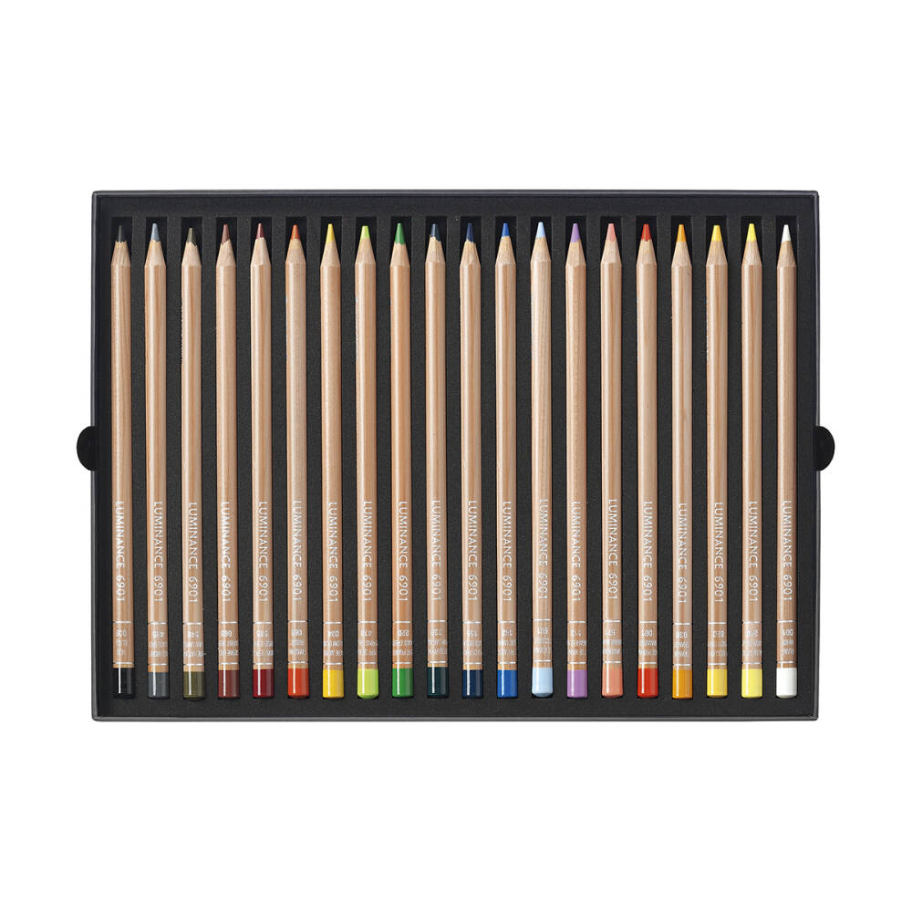 Caran d'Ache Luminance 6901 Dry Paint Pencil Set 20 Colours