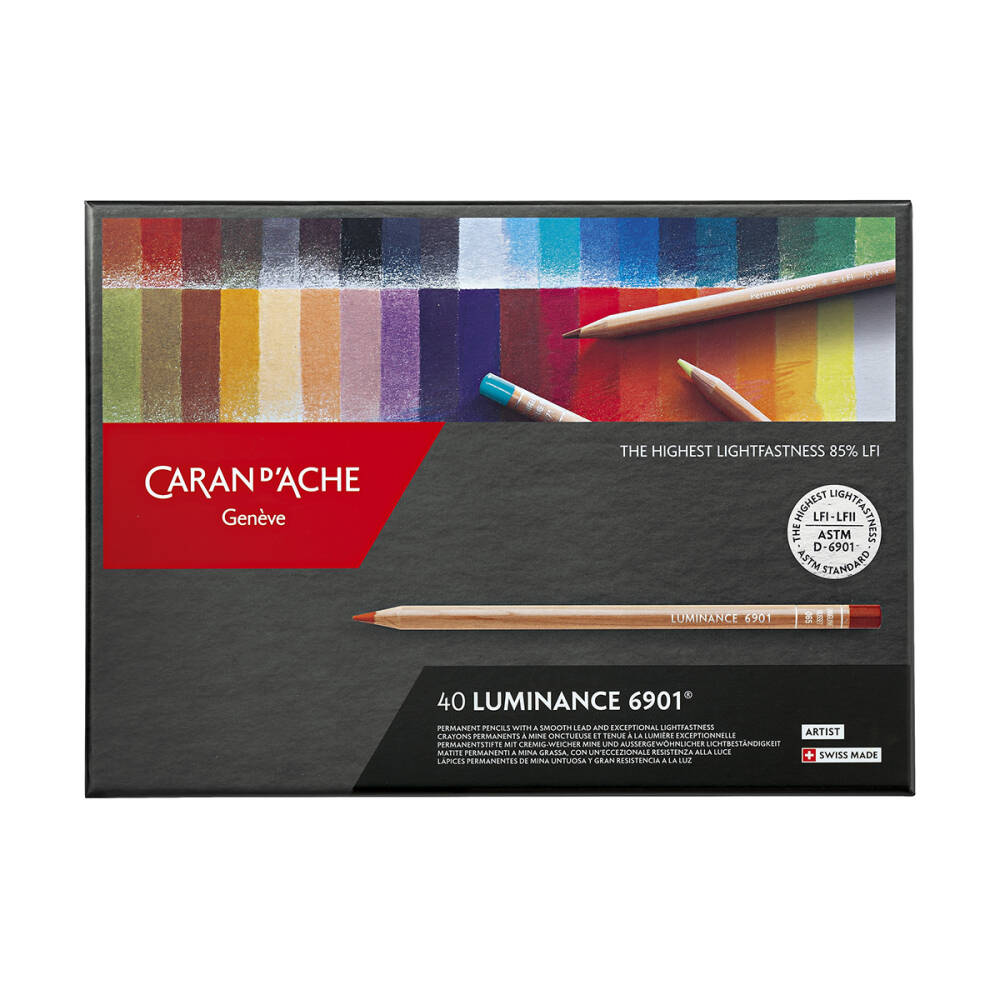 Caran d'Ache Luminance 6901 Dry Paint Set of 40 Colours