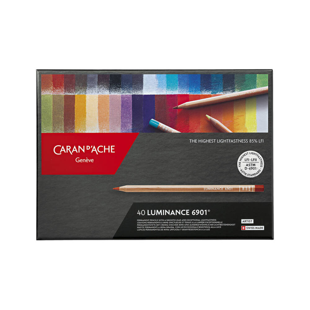 Caran d'Ache Luminance 6901 Dry Paint Set of 40 Colours