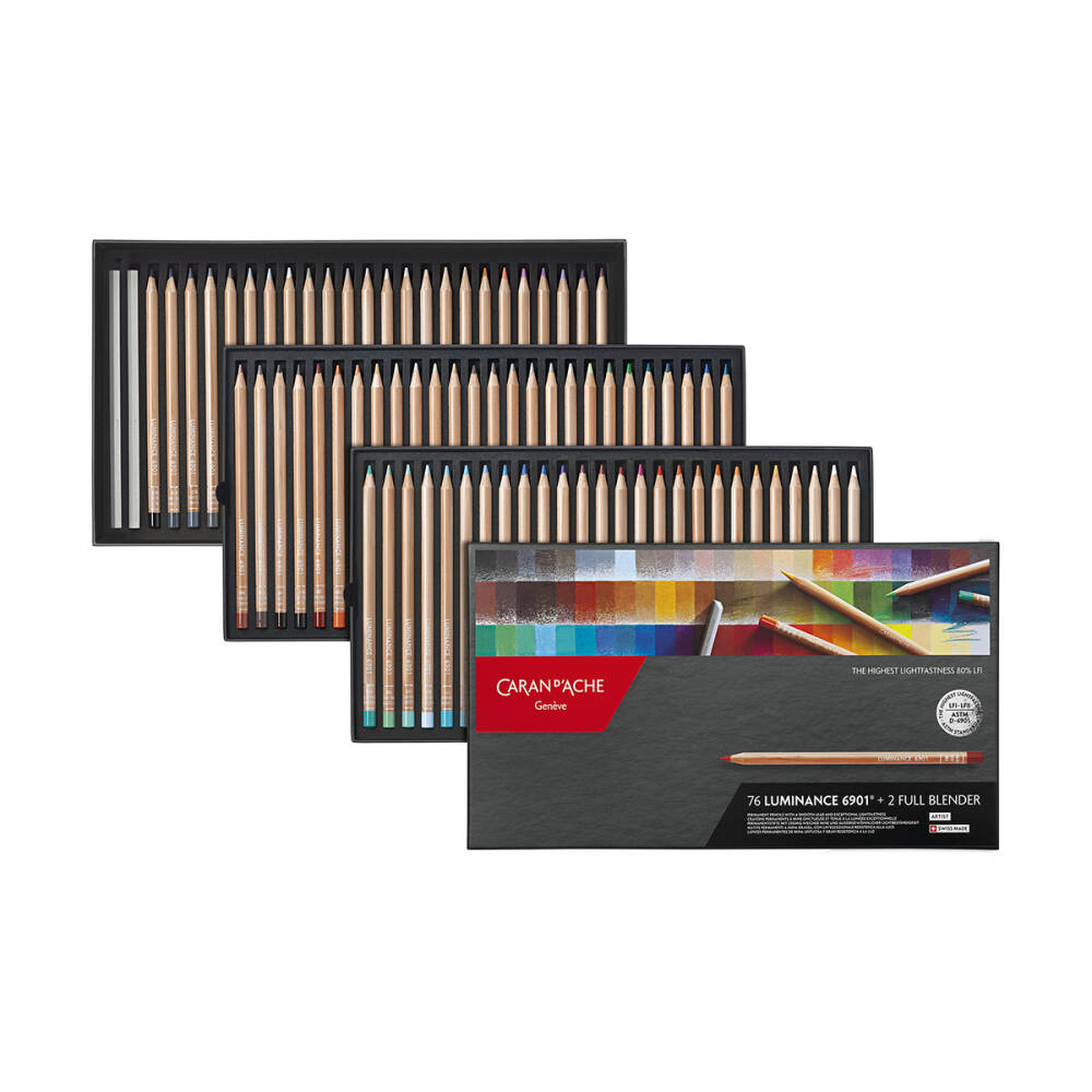 Caran d'Ache Luminance 6901 Dry Colour Pencil Set 76 Colours