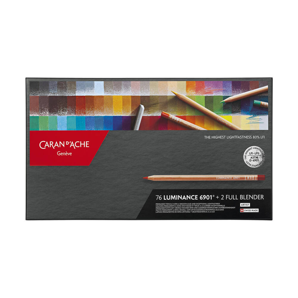 Caran d'Ache Luminance 6901 Dry Colour Pencil Set 76 Colours