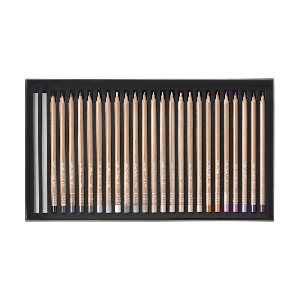Caran d'Ache Luminance 6901 Kuru Boya Kalem Seti 76 Renk