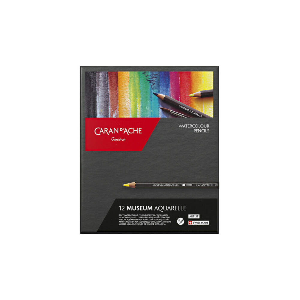 Caran d'Ache Museum Watercolour Pencil Set, 12 Colours