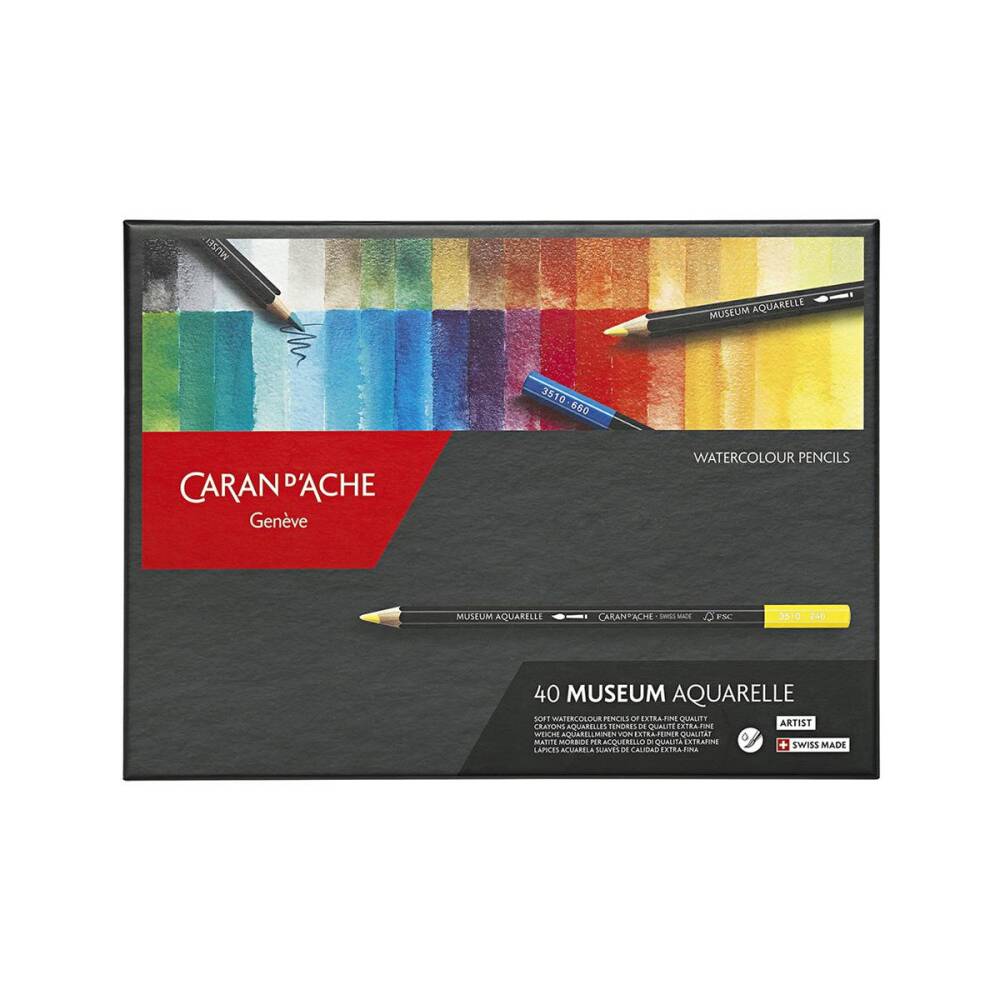 Caran d'Ache Museum Watercolour Pencil Set, 40 Colours