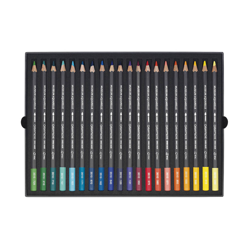 Caran d'Ache Museum Watercolour Pencil Set, 40 Colours