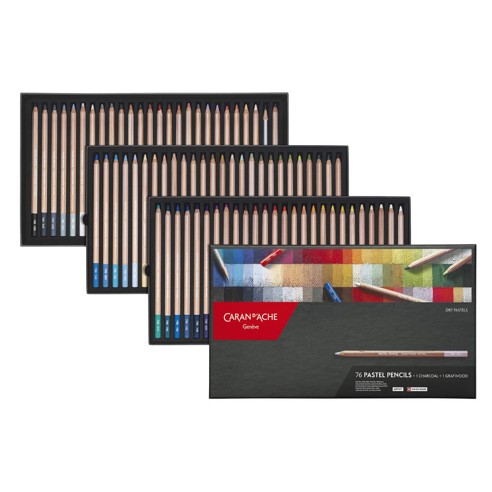 Caran d'Ache Pastel Pencils Set 76 Colours