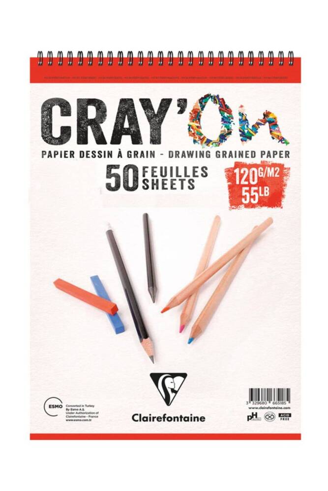 Clairefontaine Cray'On Drawing Block 120 G A5 50 Pages