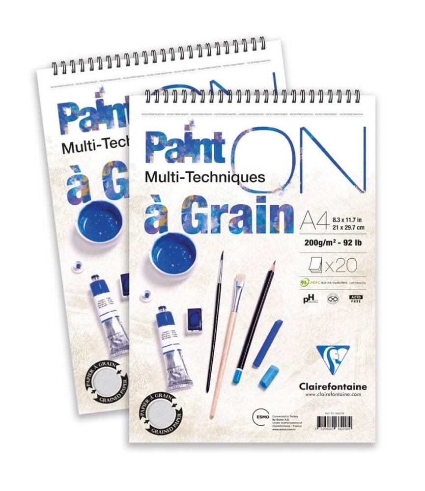 Clairefontaine Paint on a Grain Çizim Blok 25x35 200gr 15 Yaprak