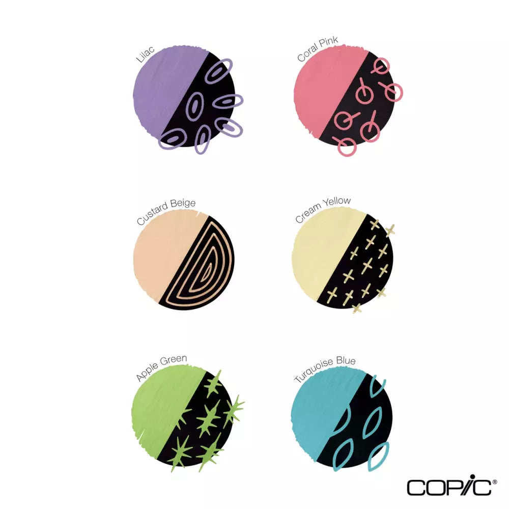 Copic Acrea Marker Set of 6 Light