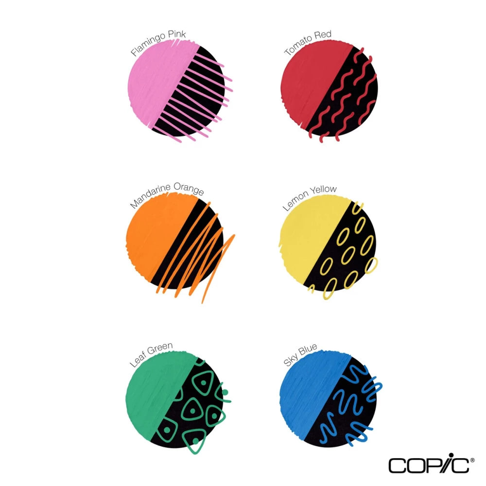 Copic Acrea Marker 6-Piece Set Vivid