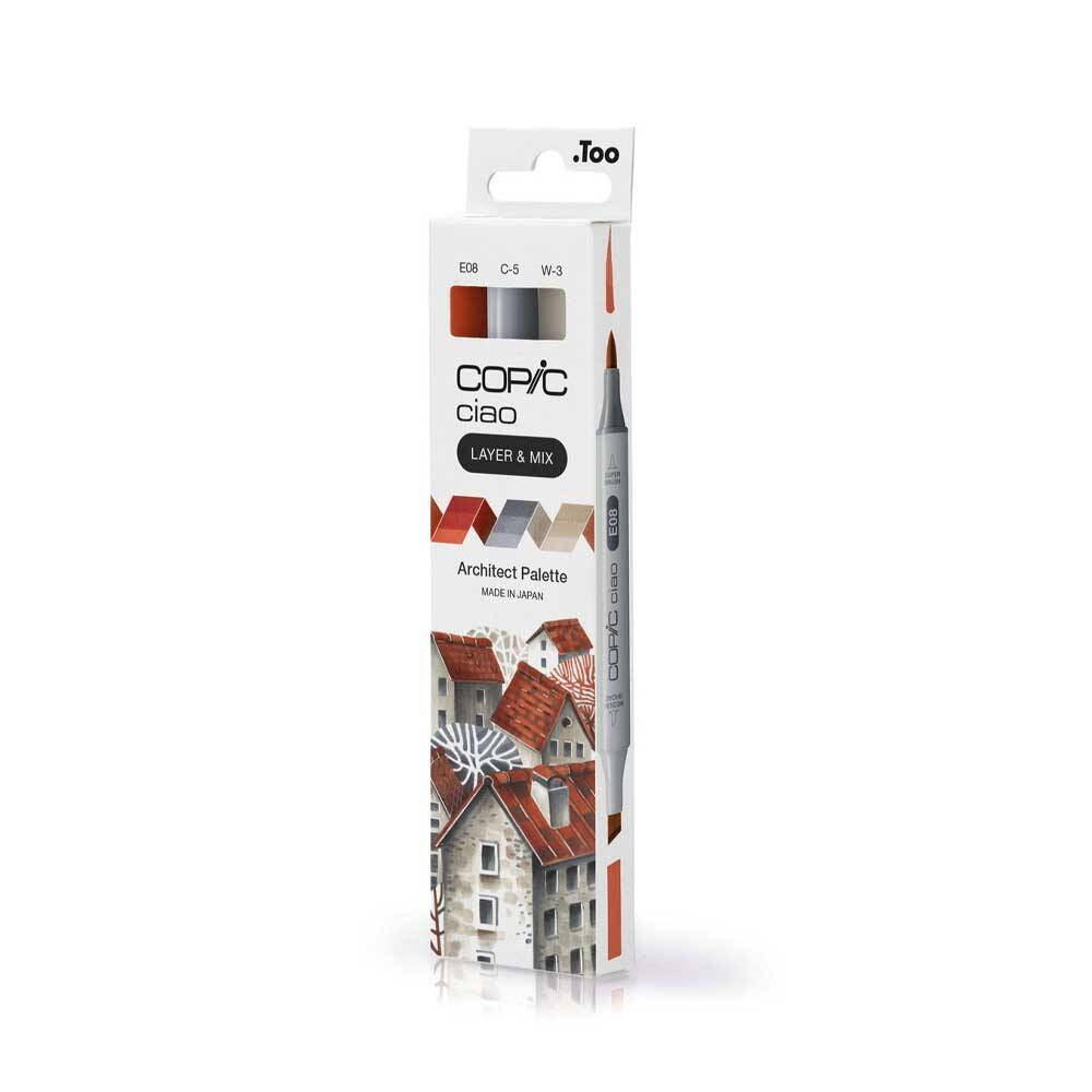 Copic Ciao 3'lü Layer Mix Set Architect Palette