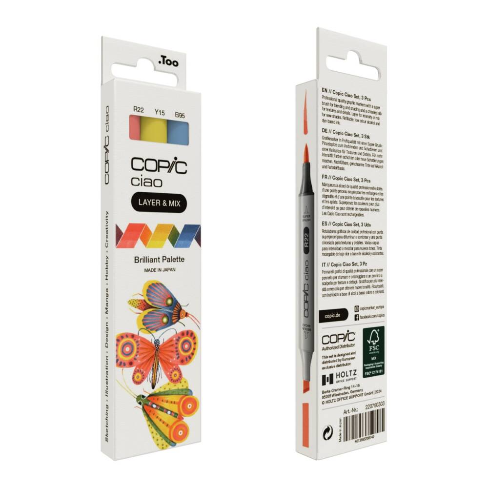 Copic Ciao 3'lü Layer Mix Set Brillant Palette