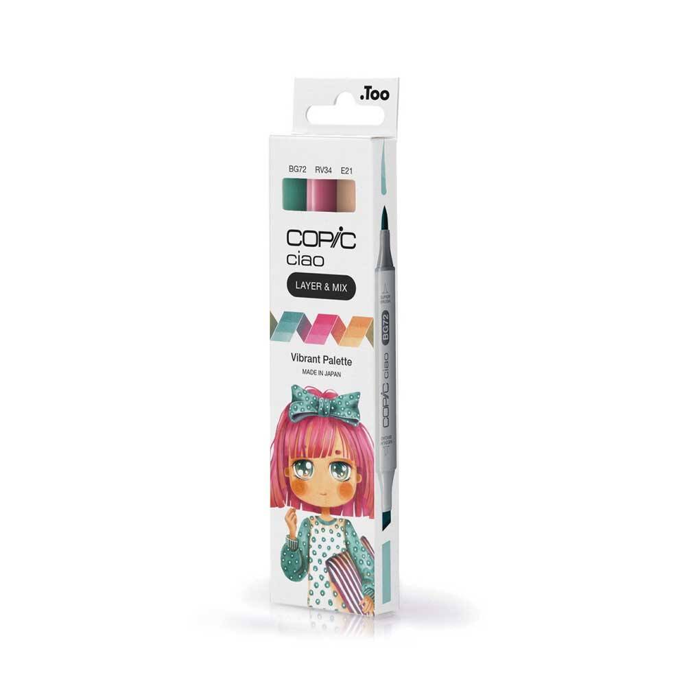 Copic Ciao 3'lü Layer Mix Set Vibrant Palette