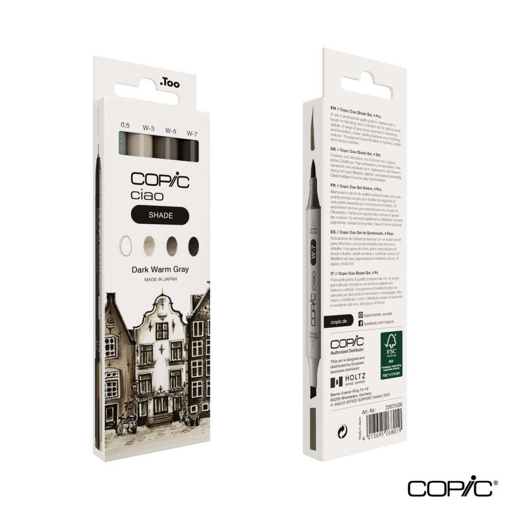 Copic Ciao Shade Set 4-pack Dark Warm Gray