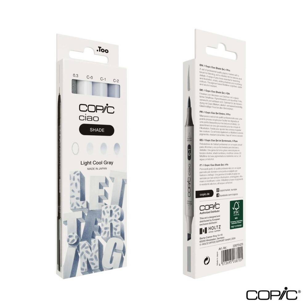 Copic Ciao Shade Set 4-pack Light Cool Gray