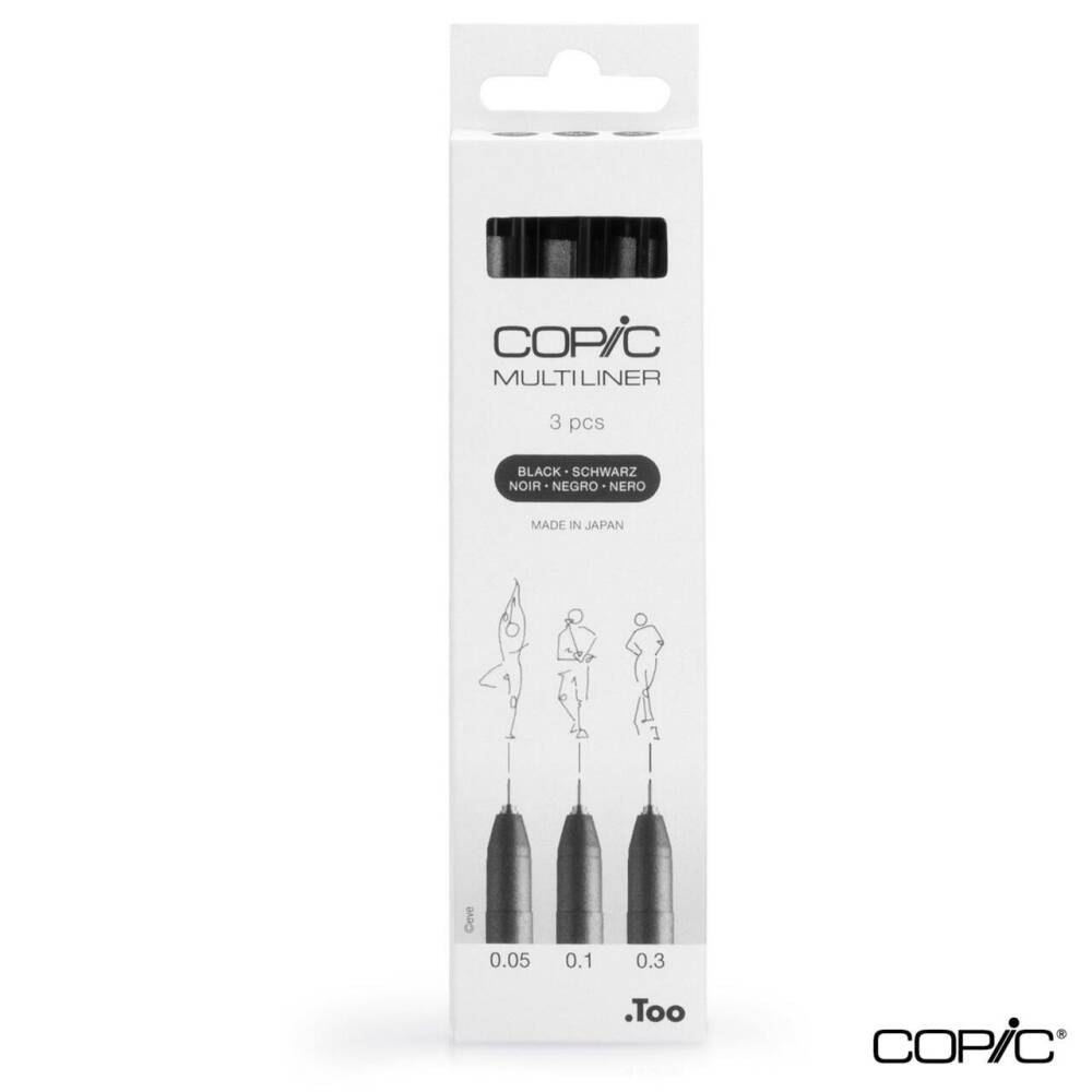 Copic Multiliner Black 3-Pack Fine Set