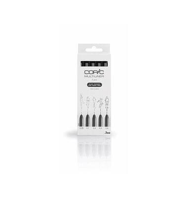 Copic Multiliner Black 5-Piece Set