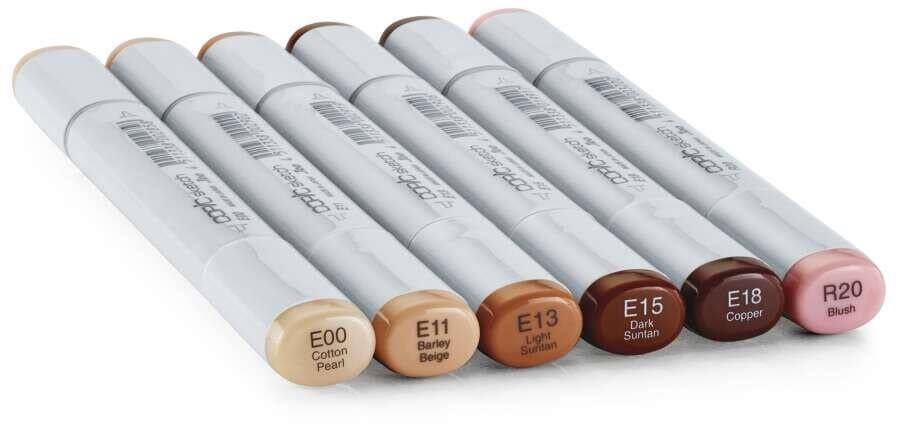 Copic Sketch Skin Portrait Tones Set 6