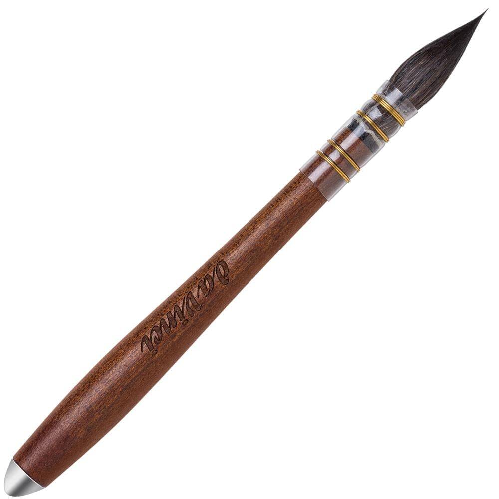 Da Vinci 499 Serial No: 3 Squirrel Hair Watercolor Brush Ethergraf metalpoint tip Handle From Kebony Wood
