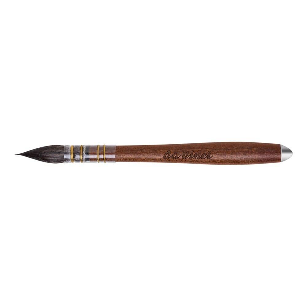 Da Vinci 499 Serial No: 3 Squirrel Hair Watercolor Brush Ethergraf metalpoint tip Handle From Kebony Wood