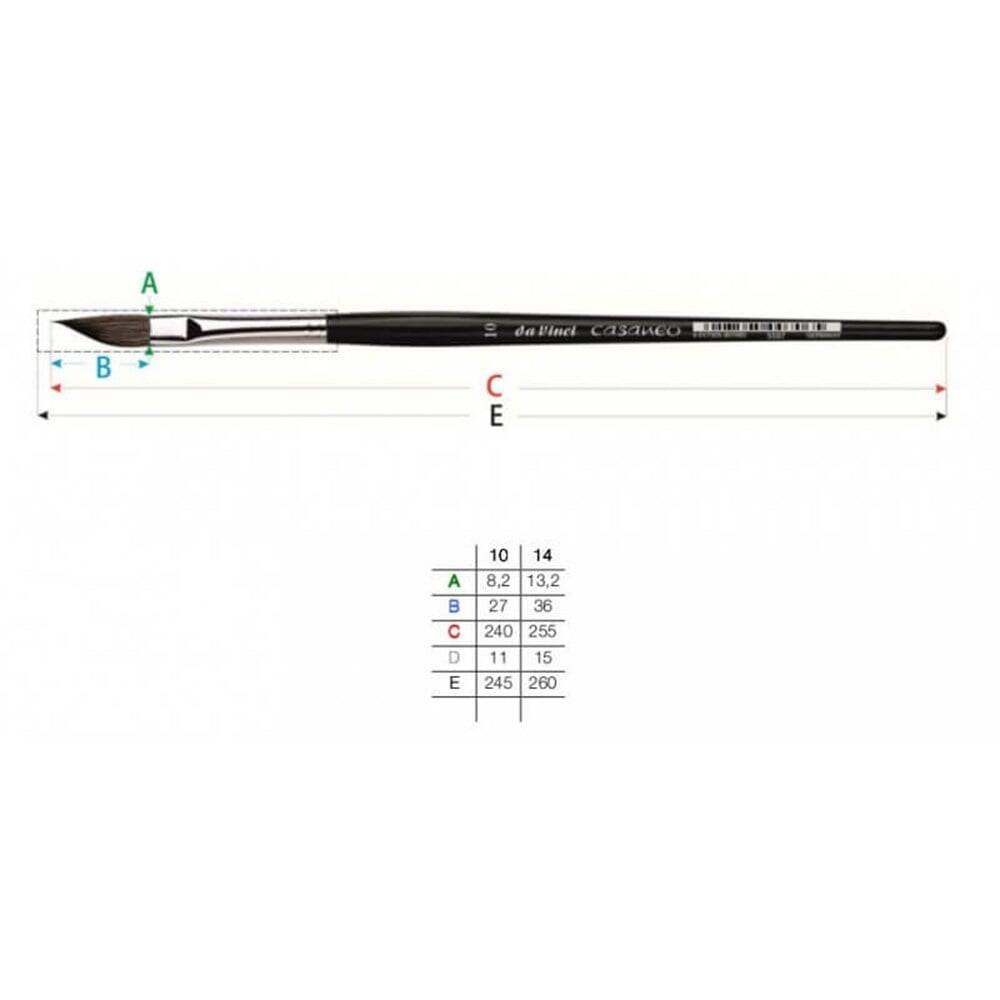 Da Vinci 5597 Seri Casaneo Angled Shape Black Esagonal Handle No:10