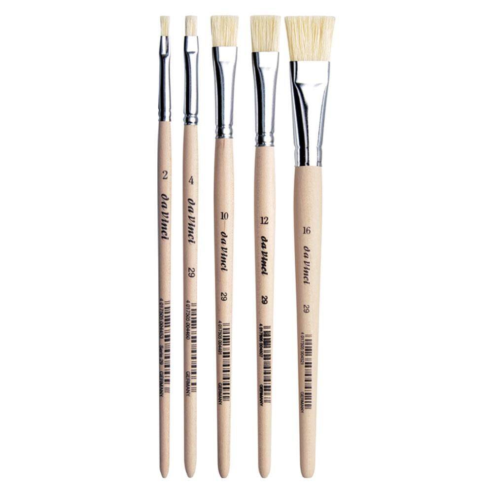 Da Vinci Acrylic and Oil Paint Brush Set of 5 Natural Bristles