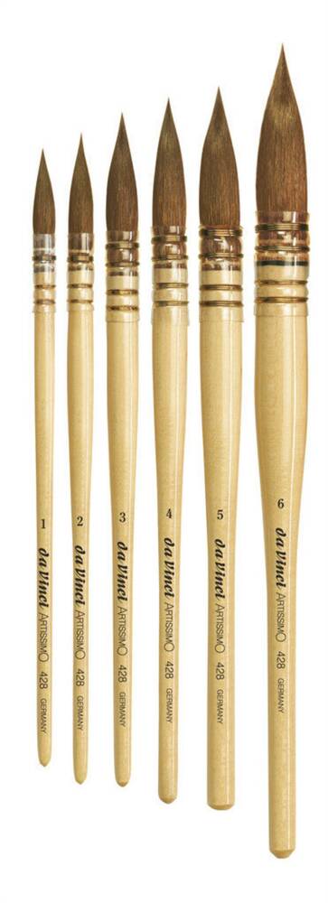 Da Vinci Artissimo Kolinsky Red Sable Round Watercolor Brush Series 428 No:6