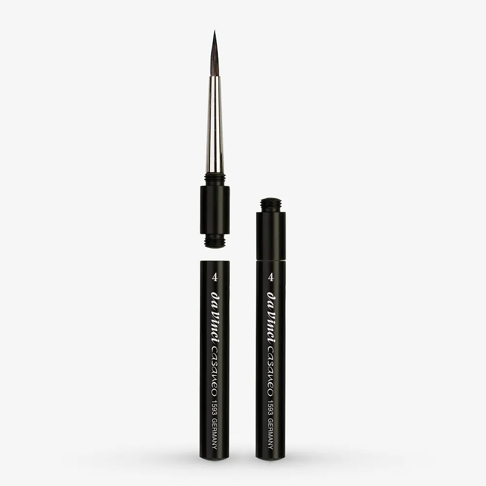 Da Vinci 1593Tp Seri Casaneo Water Colour Brush, Round, Extra Soft Synthetic Fibre No:4