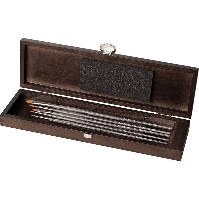 Da Vinci Colineo Wooden Box Acrylic and Oil Paint Brush Set Series 4026