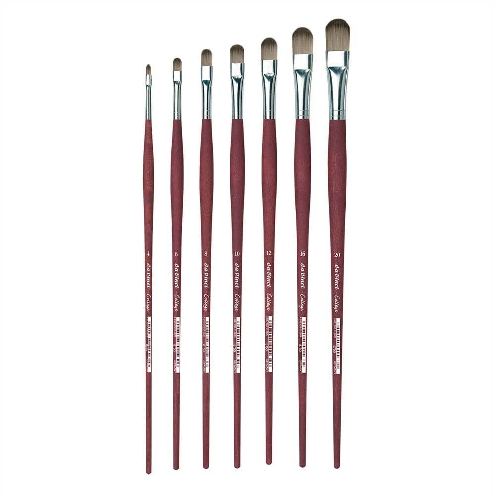 Da Vinci College Acrylic Synthetic Filbert-Shape Acrylic Paint and Oil Paint Brush Series 8750 No:12