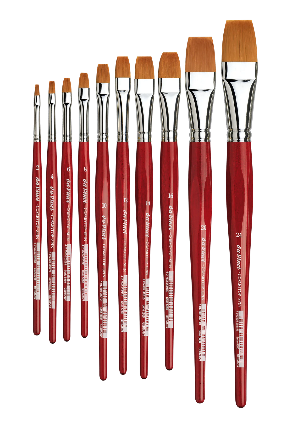 Da Vinci Cosmotop Spin Synthetic Flat Watercolor Brush Series 5880 No:8