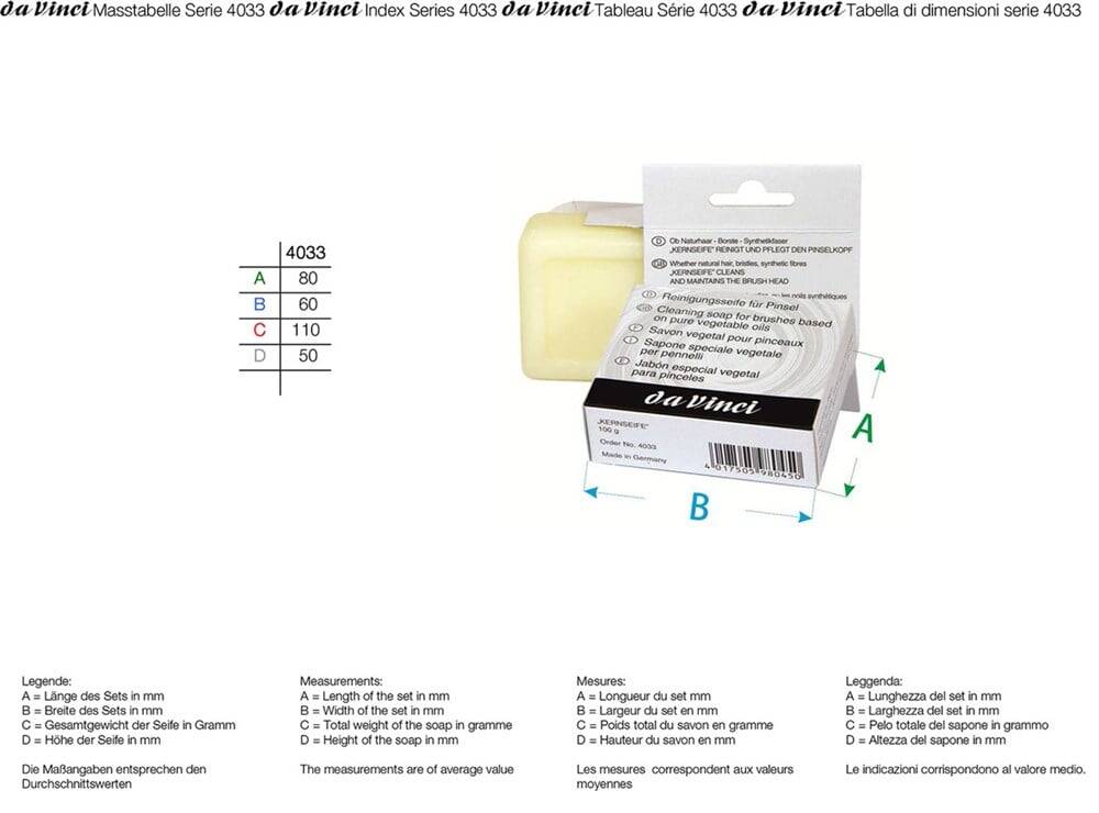 Da Vinci Natural Brush Cleaning Soap Series 4033