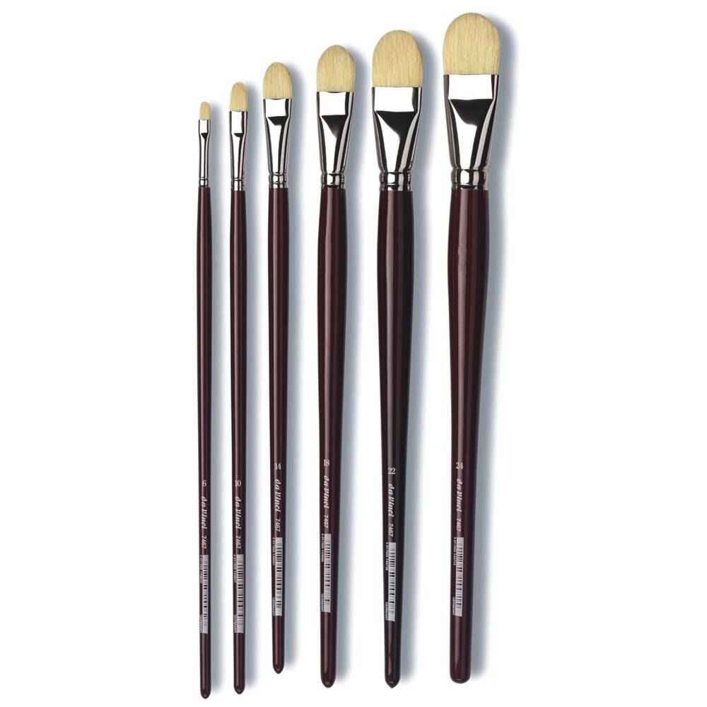 Da Vinci Bristle Filbert-Shape Oil Paint Brush Series 7467 No:0