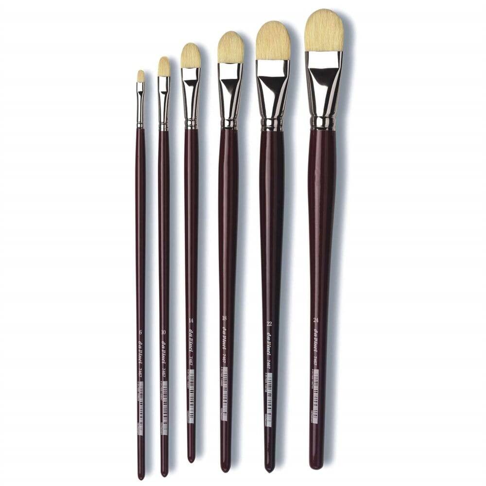 Da Vinci Bristle Filbert-Shape Oil Paint Brush Series 7467 No:2