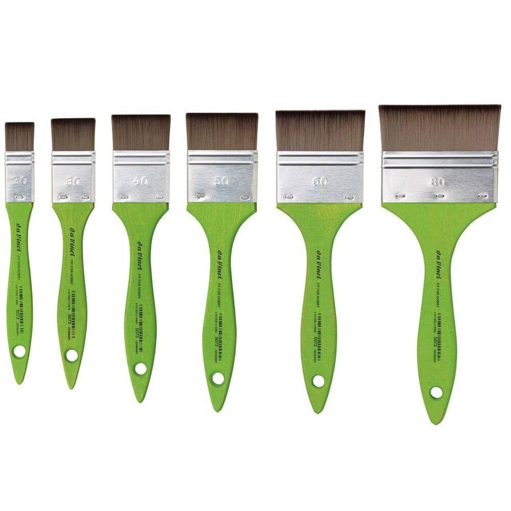 Da Vinci Fit For Hobby Sentetik Düz Uçlu Geniş Yüzey Fırçası Seri 5073 No:80