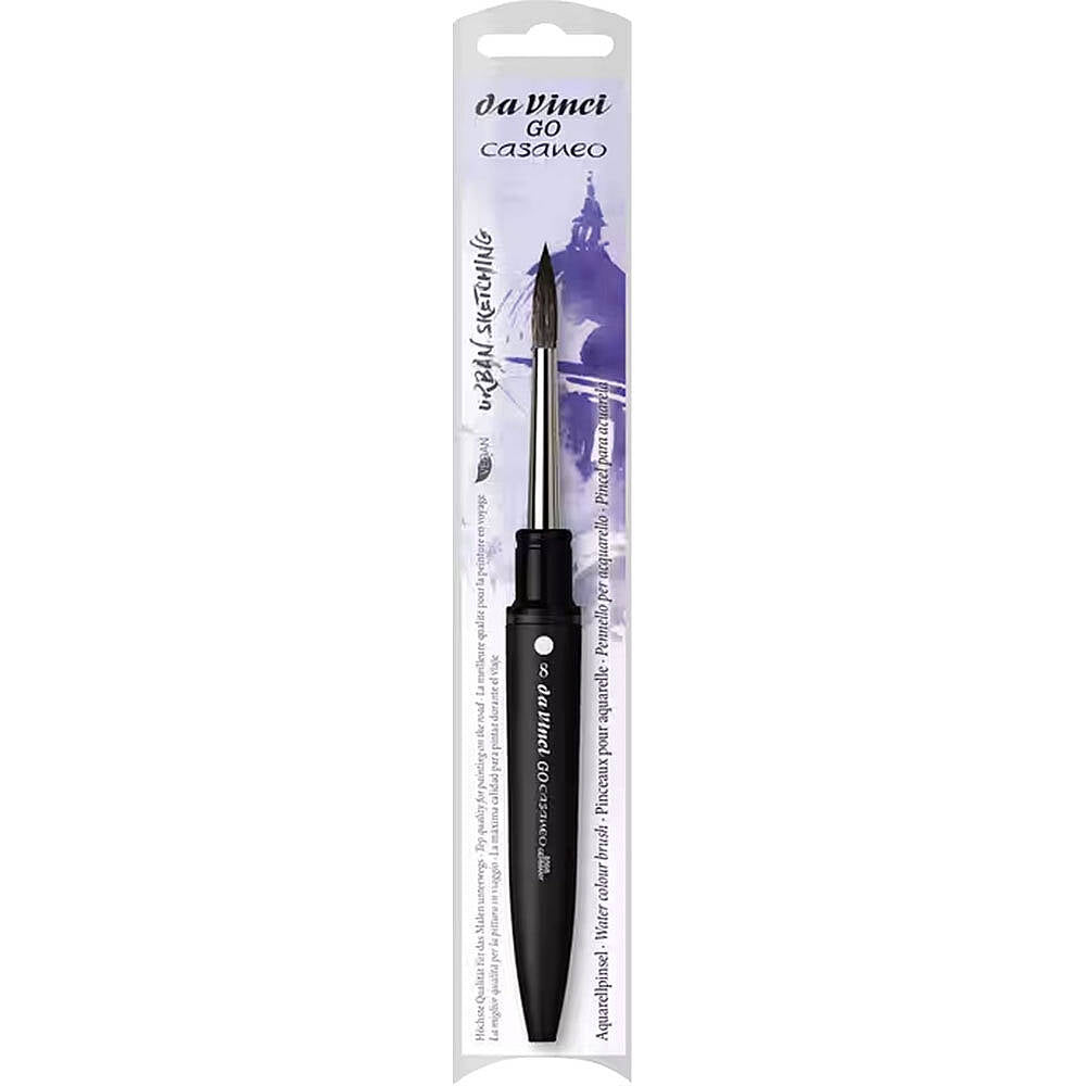 Da Vinci GO Casaneo Ekstra Yumuşak Yuvarlak Suluboya Fırçası Seri 8598 No:8