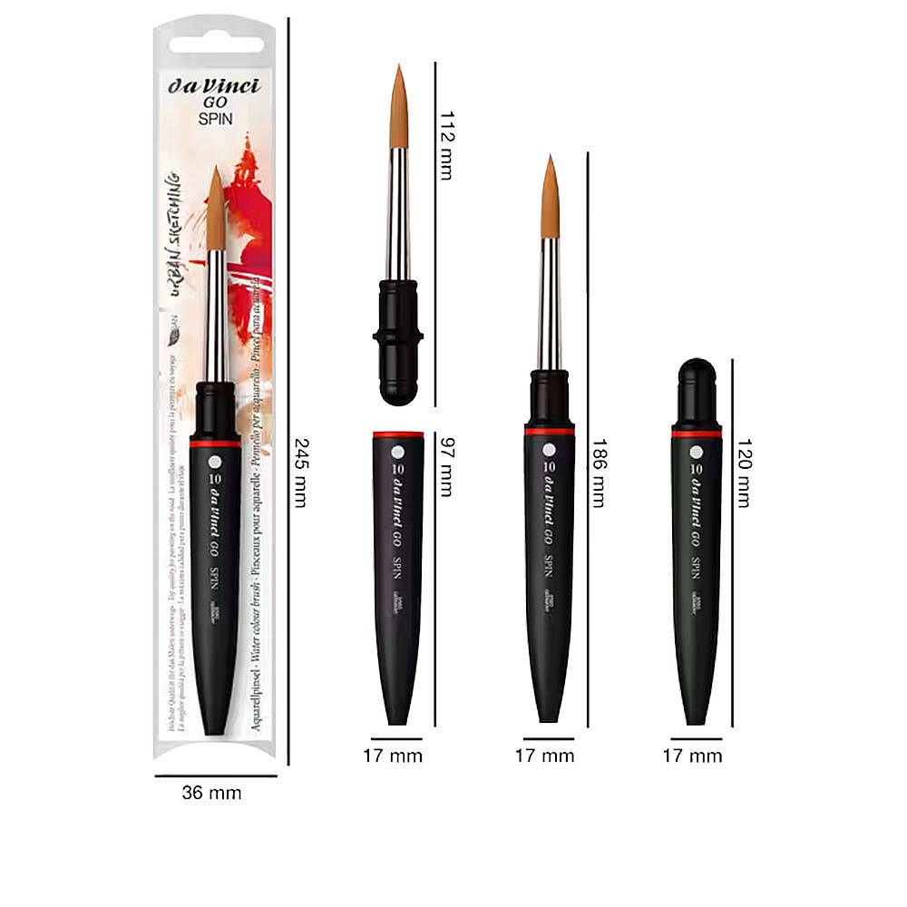 Da Vinci GO Cosmotop Spin Yuvarlak Suluboya Fırçası Seri 8580 No:10