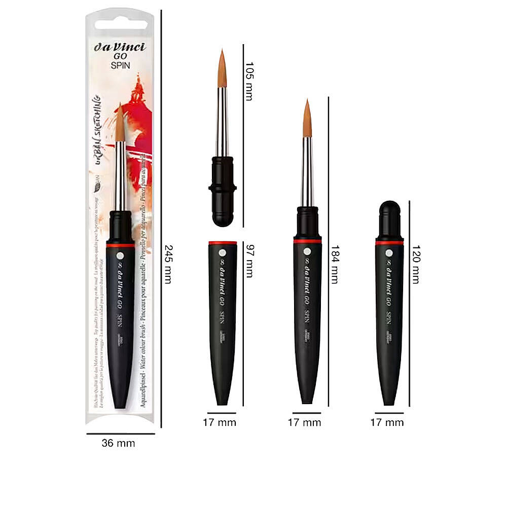 Da Vinci GO Cosmotop Spin Yuvarlak Suluboya Fırçası Seri 8580 No:8