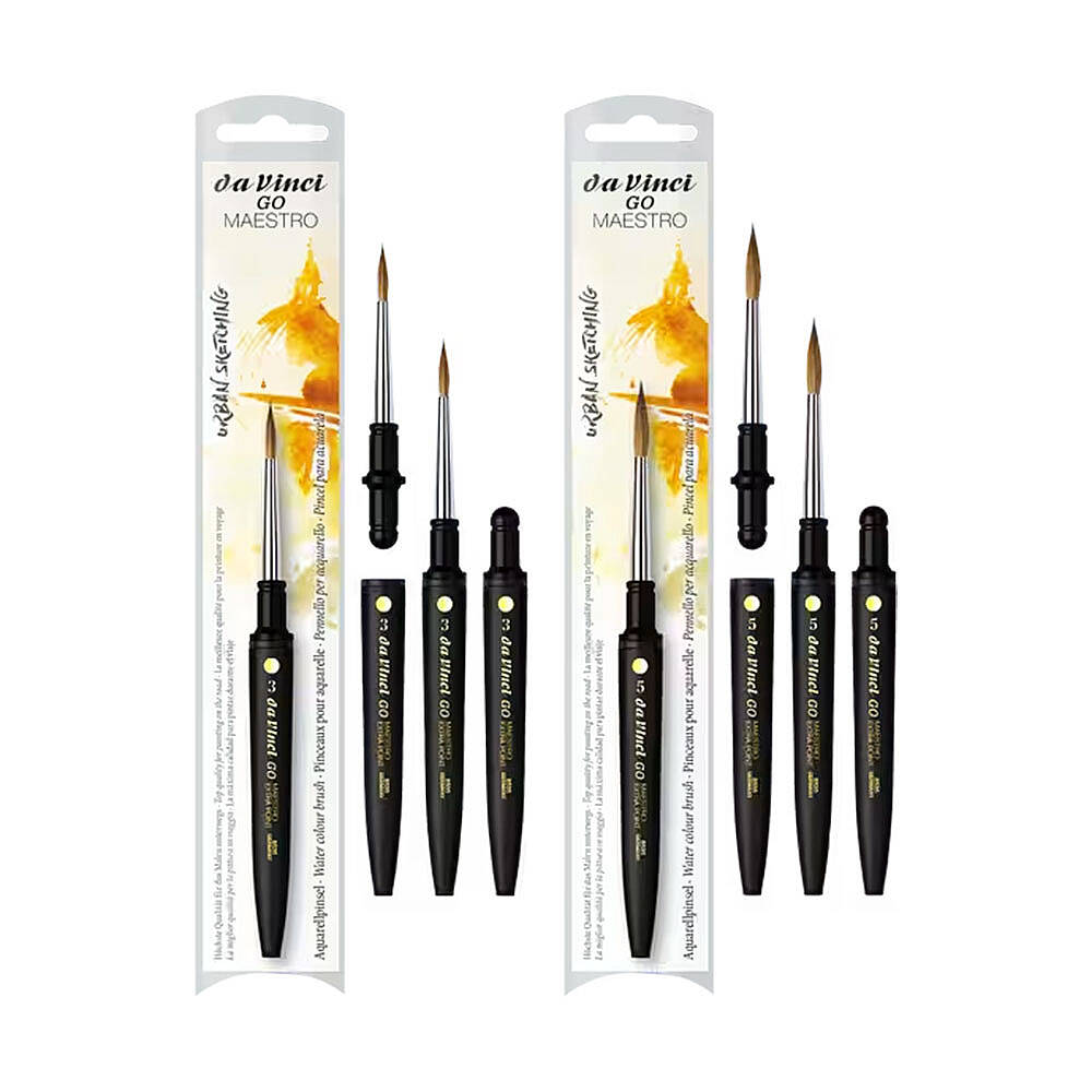 Da Vinci GO Maestro Kolinsky Samur Ekstra Pointed Suluboya Fırçası Seri 8535 No:3