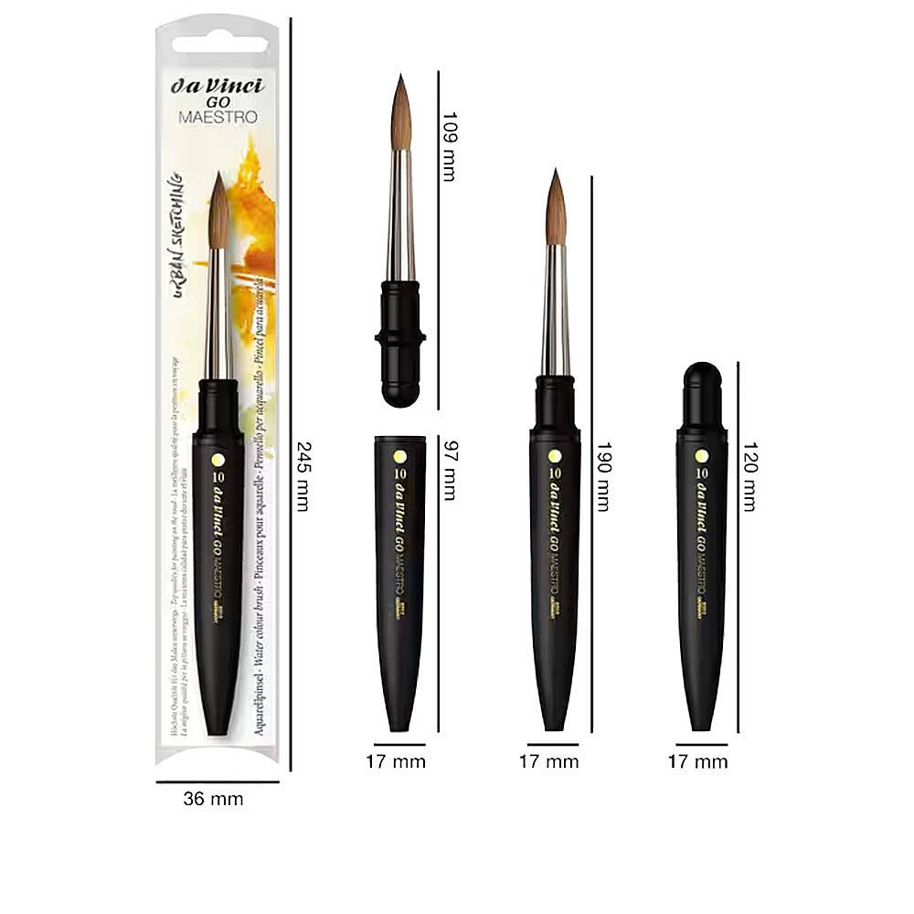 Da Vinci GO Maestro Kolinsky Samur Yuvarlak Suluboya Fırçası Seri 8510 No:10