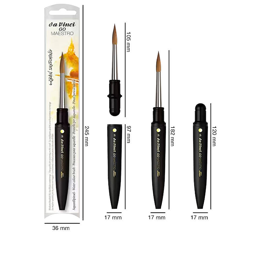 Da Vinci GO Maestro Kolinsky Samur Yuvarlak Suluboya Fırçası Seri 8510 No:8