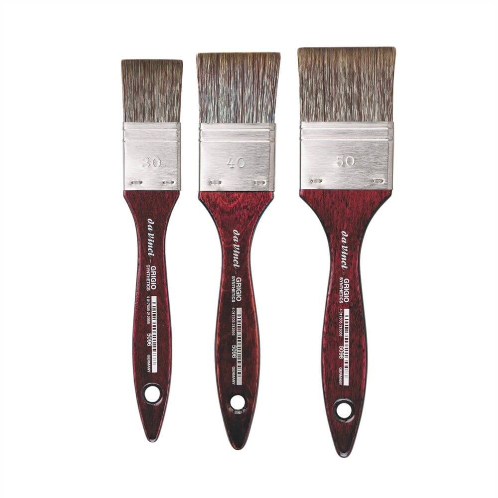 Da Vinci Grigio Synthetic Flat-Ended Wide Surface Brush Series 5096 No:40