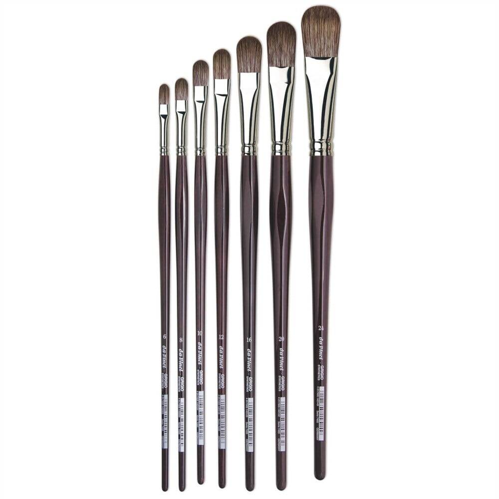Da Vinci Grigio Synthetic Filbert-Shape Acrylic and Oil Paint Brush Series 7495 No: 16
