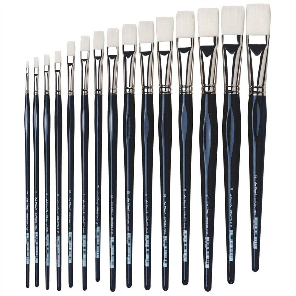 Da Vinci Impasto White Extra Strong Synthetic Flat Acrylic Paint Brush Series 7105 No:4