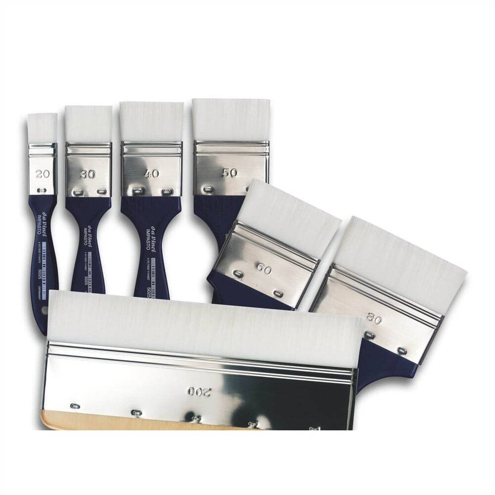 Da Vinci Impasto White Synthetic Wide Flat Large Surface Brush Series 5025 No:40