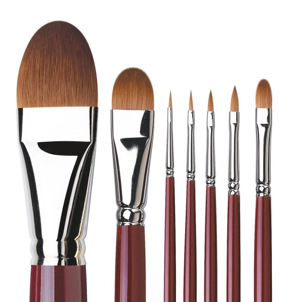 Da Vinci Red Sable Filbert-Shape Oil Paint Brush Series 1815 No:1