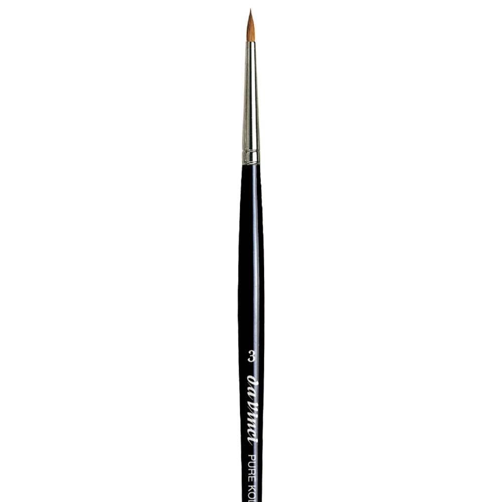Da Vinci Kolinsky Red Sable Round Extra Short Retouching Brush Series 1505 No:3