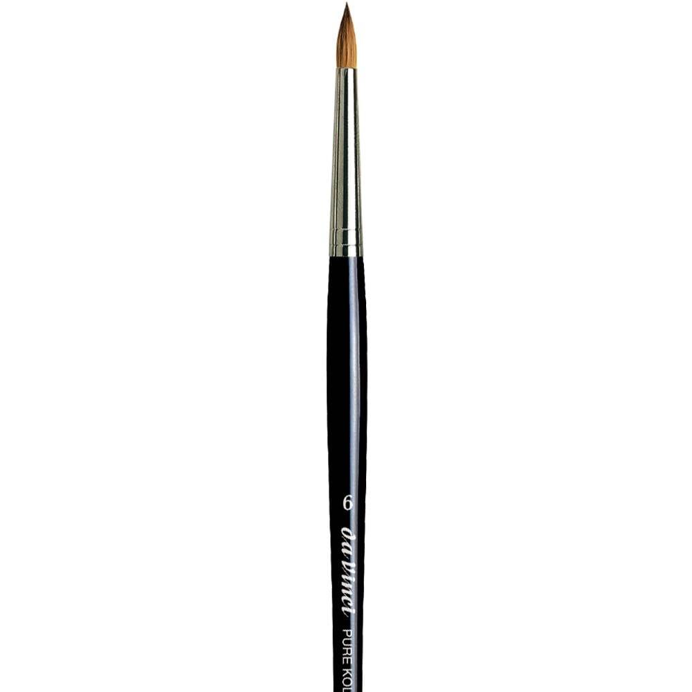 Da Vinci Kolinsky Red Sable Round Extra Short Retouching Brush Series 1505 No:6