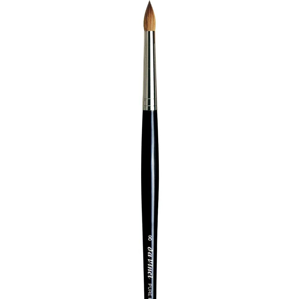 Da Vinci Kolinsky Red Sable Round Extra Short Retouching Brush Series 1505 No:8